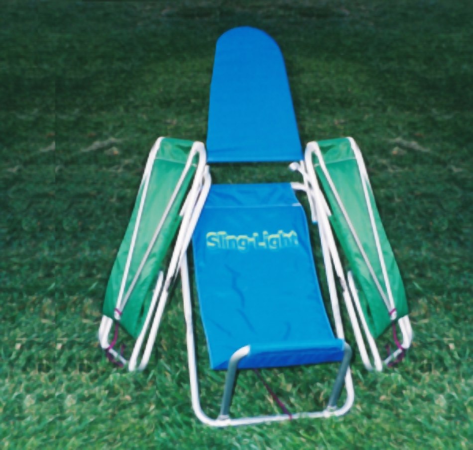 Sling Light chair in grass, blue and green